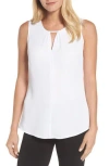 Nic + Zoe Nic+zoe Easy Keyhole Tank Top In Paper White