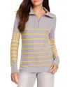 Nic + Zoe Nic+zoe Easy Stripe Half Zip Sweater