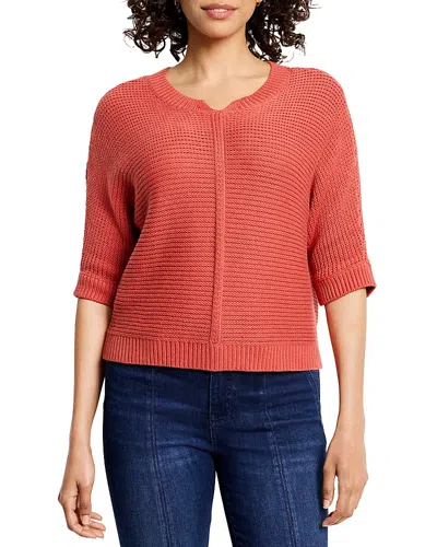 Nic + Zoe Nic & Zoe Easy Texture Sweater In Tandoori