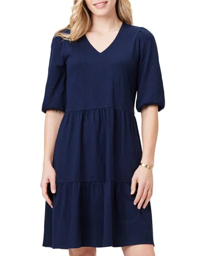 NIC + ZOE NIC+ZOE ELBOW SLEEVE V-NECK DRESS