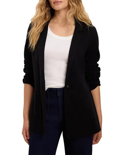 Nic + Zoe Nic+zoe Elegant Knit Open Front Blazer In Black