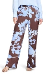 Nic + Zoe Nic+zoe Cloud Blossom Eliot Wide Leg Pants In Brown Multi