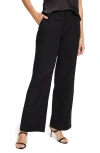 Nic + Zoe Nic+zoe Eliot Cotton & Linen Wide Leg Pants In Black Onyx