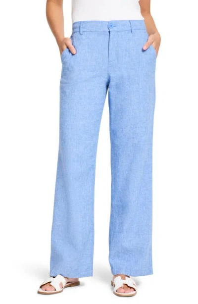NIC + ZOE NIC+ZOE ELIOT COTTON & LINEN WIDE LEG PANTS
