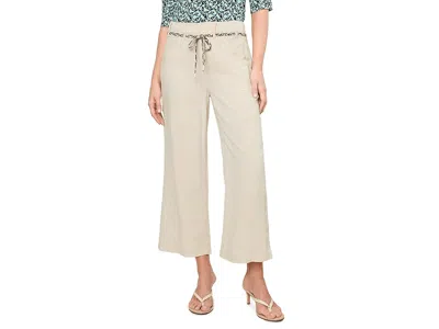 Nic + Zoe Eliot Wide Leg Rumba Linen Belted Crop Pants Women's Clothing Neutral Mix: 8 26 In Gold