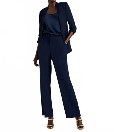 Nic + Zoe Eliot Wide Leg Social Trousers In Dark Indigo In Blue