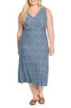 Nic + Zoe Nic+zoe Ella Coastal Geo Print Fit & Flare Midi Dress