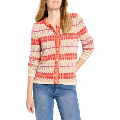 Nic + Zoe Nic+zoe Energizer Cotton Blend Cardigan In Multi