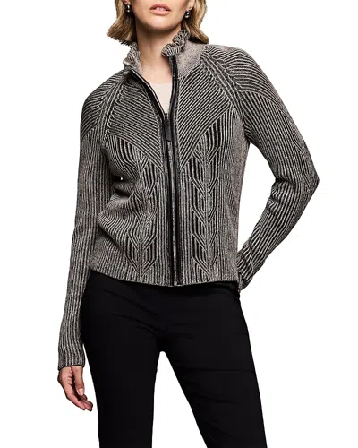 Nic + Zoe Nic+zoe Engineered Zip Cardigan In Multi