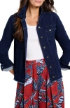 Nic + Zoe Nic+zoe Essential Fray Hem Denim Jacket In Twilight