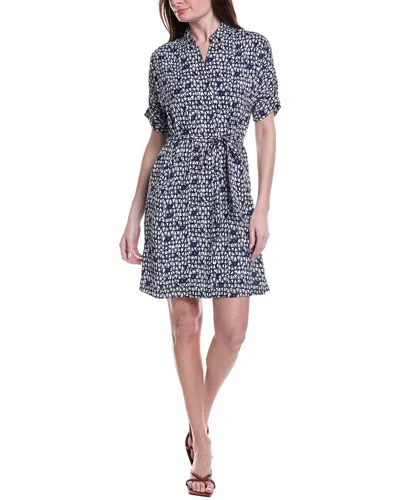 Nic + Zoe Nic+zoe Etched Angles Devon Mini Dress In Blue