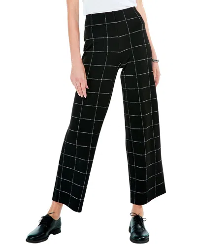 Nic + Zoe Nic+zoe Etched Plaid Wide-leg Pant In Black