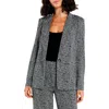 Nic + Zoe Etched Tweed Knit Blazer In Black Multi