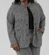 Nic + Zoe Etched Tweed Jacket - Plus In Multi Black In Gray