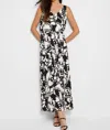 Nic + Zoe Evening Petal Bianca Dress In Black Multi In Black