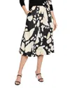 Nic + Zoe Nic+zoe Evening Petal Bubble Skirt In Black Multi
