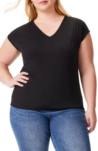 Nic + Zoe Nic+zoe Plus Polished Jersey Everyday Layer In Black Onyx