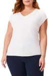 Nic + Zoe Everyday Jersey Cap Sleeve Top In Classic Cream