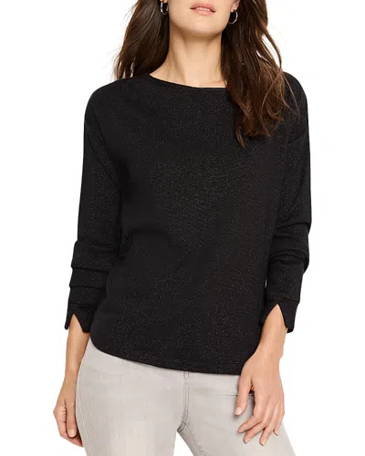 Nic + Zoe Nic+zoe Everyday Sparkle Relaxed Fit Top In Black Mix