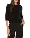 Nic + Zoe Nic+zoe Eyelash Textured Sweater In Black