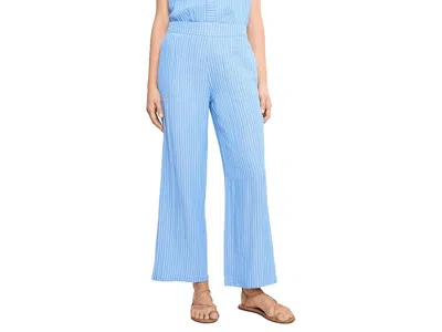 Nic + Zoe Nic+zoe Fairfield Gauze Ankle Wide Leg Pants In Blue