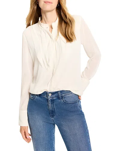 Nic + Zoe Nic+zoe Falling Chiffon Long Sleeve Top In White