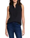 Nic + Zoe Nic+zoe Falling Chiffon Tank Top In Black