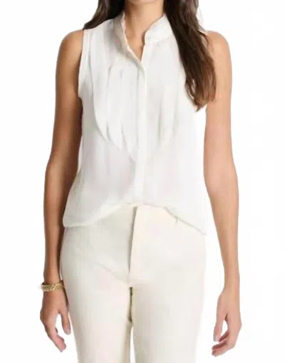 NIC + ZOE FALLING CHIFFON WOVEN TANK IN CLASSIC CREAM