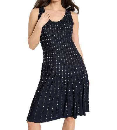 Nic + Zoe Falling Dot Twirl Dress In Indigo Multi In Black