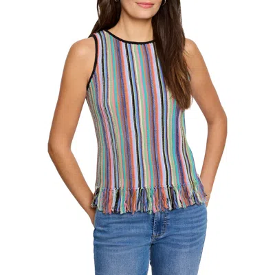 NIC + ZOE NIC+ZOE FALLING FRINGE SLEEVELESS SWEATER