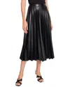 Nic + Zoe Nic+zoe Pleated Faux Leather Skirt In Black