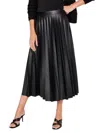 Nic + Zoe Nic+zoe Pleated Faux Leather Skirt In Black