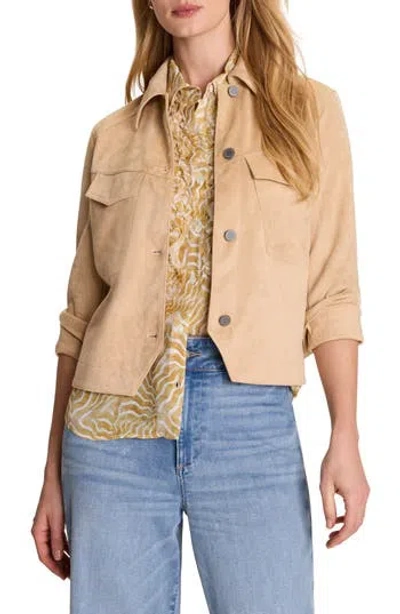 Nic + Zoe Nic+zoe Faux Suede Jacket In Gold