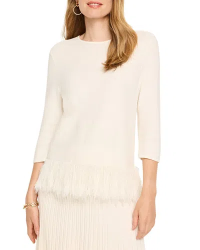 NIC + ZOE NIC+ZOE FEATHER FRINGE SWEATER
