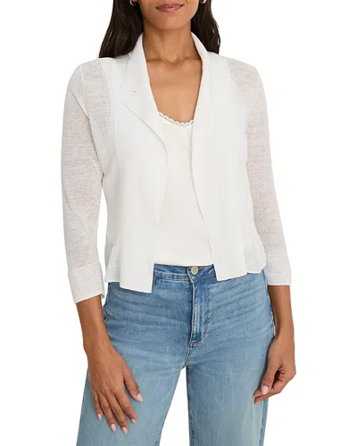 Nic + Zoe Nic+zoe Featherknit Collared Sweater In White