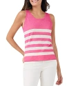 Nic + Zoe Nic+zoe Featherweight Striped Tank Top In Pink Multi