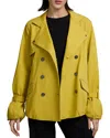 Nic + Zoe Nic+zoe Femme Camerelle Twill Double Breasted Jacket In Citron