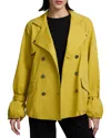 Nic + Zoe Nic+zoe Femme Camerelle Twill Double Breasted Jacket In Orange