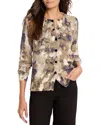 Nic + Zoe Nic+zoe Femme Camo Cardigan In Indigo Multi