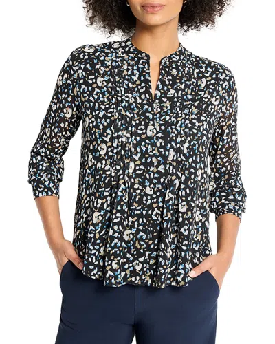 Nic + Zoe Nic+zoe Femme Cheetah Tucked Top In Black
