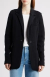 Nic + Zoe Nic+zoe Femme Contour Knit Jacket In Black