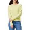 Nic + Zoe Femme Extended Cuff Long Sleeve Cotton Blend Sweater In Citrus