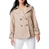 Nic + Zoe Femme Short Cotton Trench Jacket In Dark Chamois