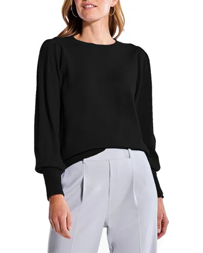 Nic + Zoe Nic+zoe Femme Sleeve Sweater In Black
