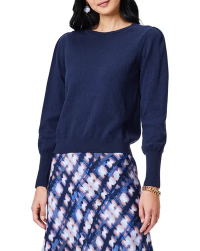 Nic + Zoe Nic+zoe Femme Sleeve Sweater In Dark Indigo