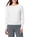Nic + Zoe Nic & Zoe Stitched Crew Sweater In White