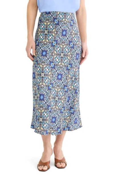 Nic + Zoe Nic+zoe Filigree Tile Slip Skirt In Multi