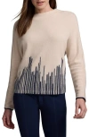Nic + Zoe Nic+zoe Luxe Cashmere Flame Stitch Sweater In Neutral Multi