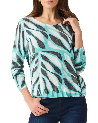 NIC + ZOE NIC+ZOE FLORA GRID SUPERSOFT SWEATER