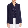 Nic + Zoe Frame Of Mind Womens Knit Long Sleeves Double-breasted Blazer In Blue